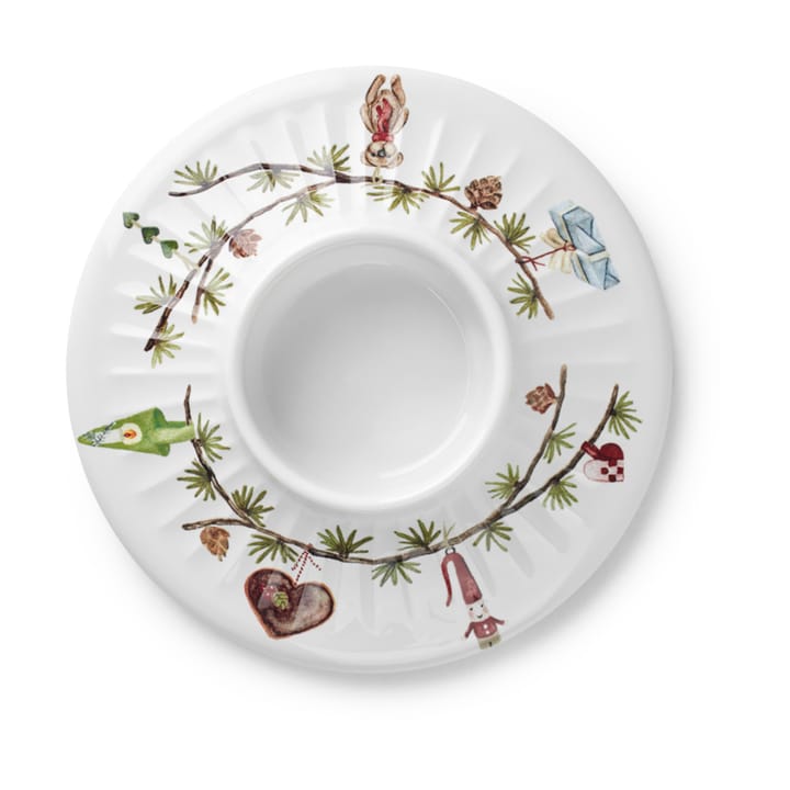 Portacandela largo Hammershøi Ø 13 cm, Bianco Kähler