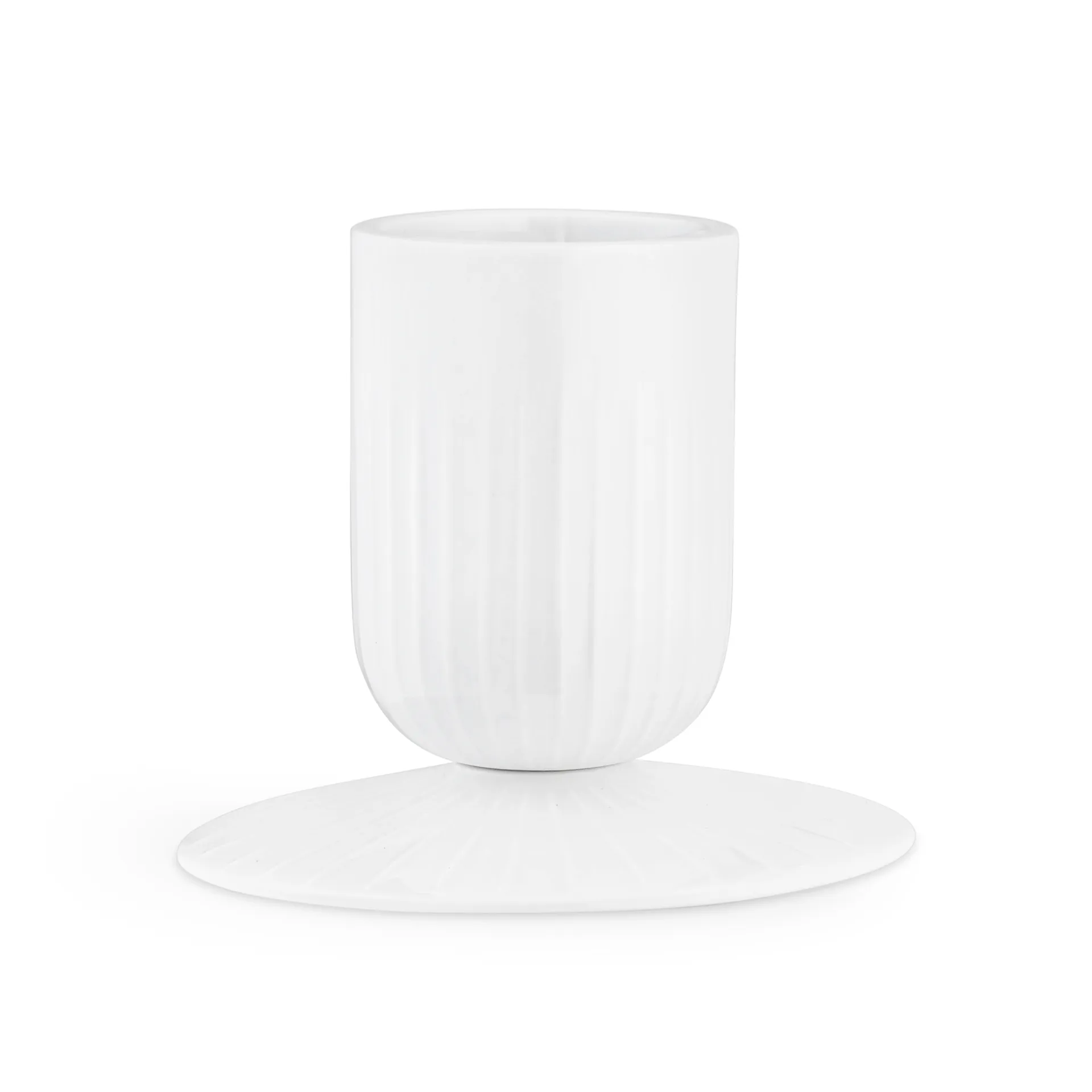 Portacandela largo Hammershøi Ø 5 cm, Bianco Kähler