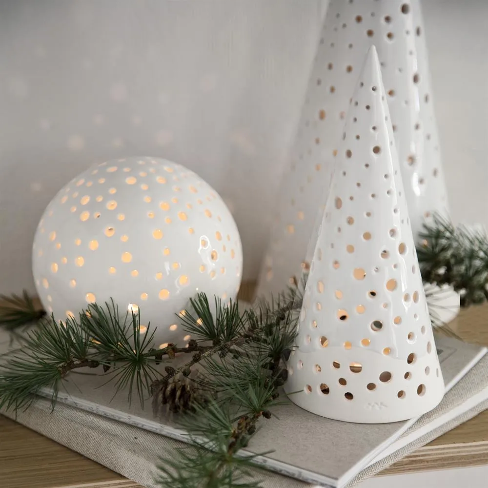 Portacandela Nobili, piccolo, snow bianco Kähler