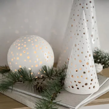 Portacandela Nobili, piccolo - snow bianco - Kähler