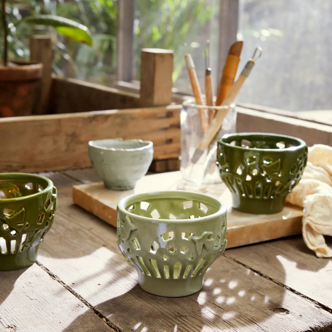 Portacandela Orangery Ø 9 cm, Spring leaf Kähler