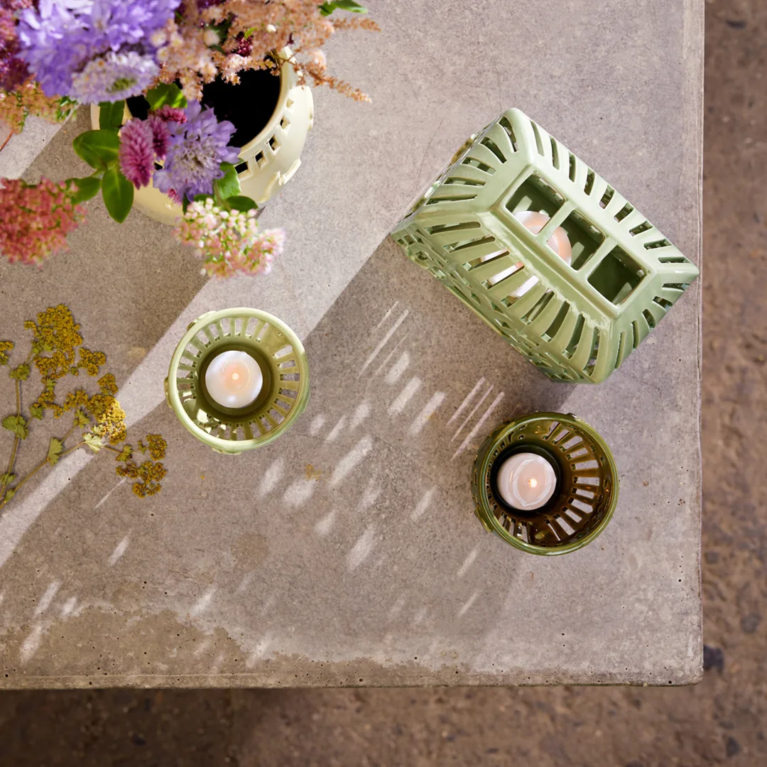 Portacandela Orangery Ø 9 cm, Spring leaf Kähler