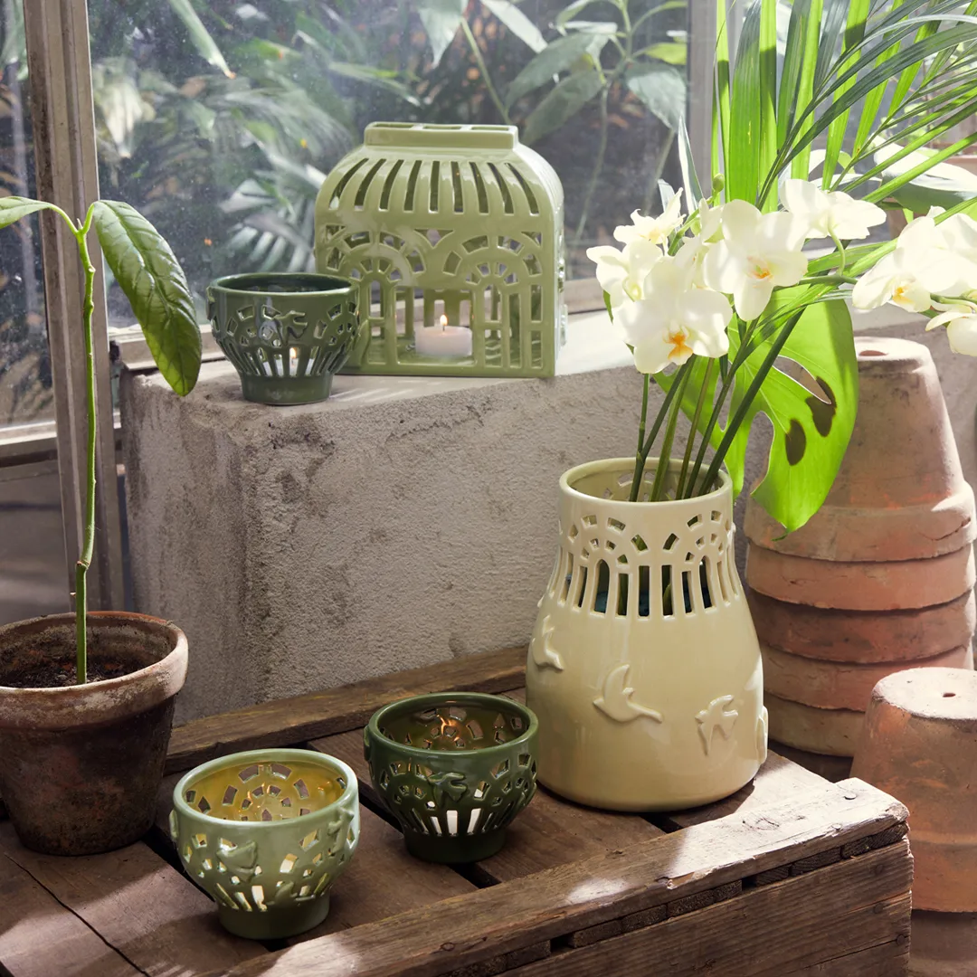 Portacandela Orangery Ø 9 cm, Spring leaf Kähler