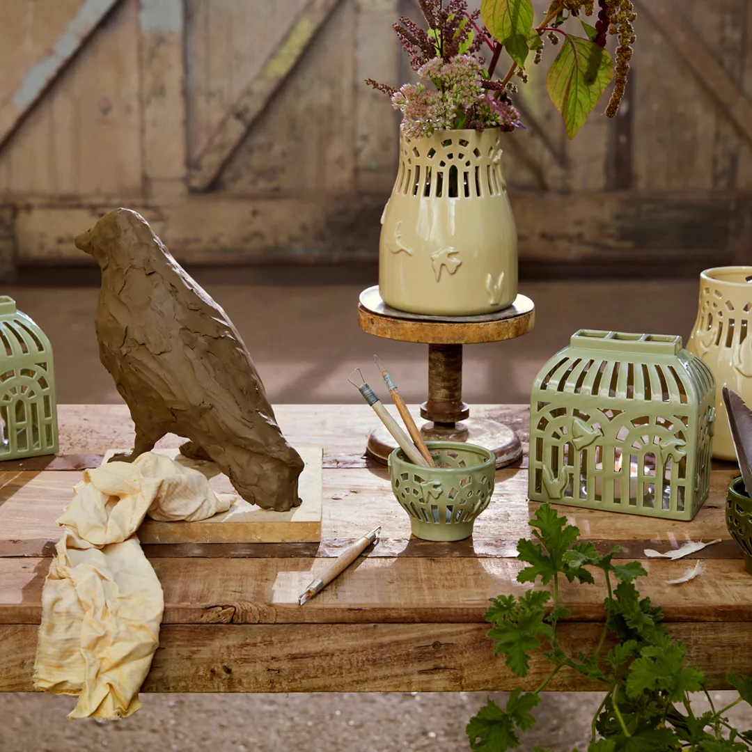 Portacandela Orangery Ø 9 cm, Spring leaf Kähler