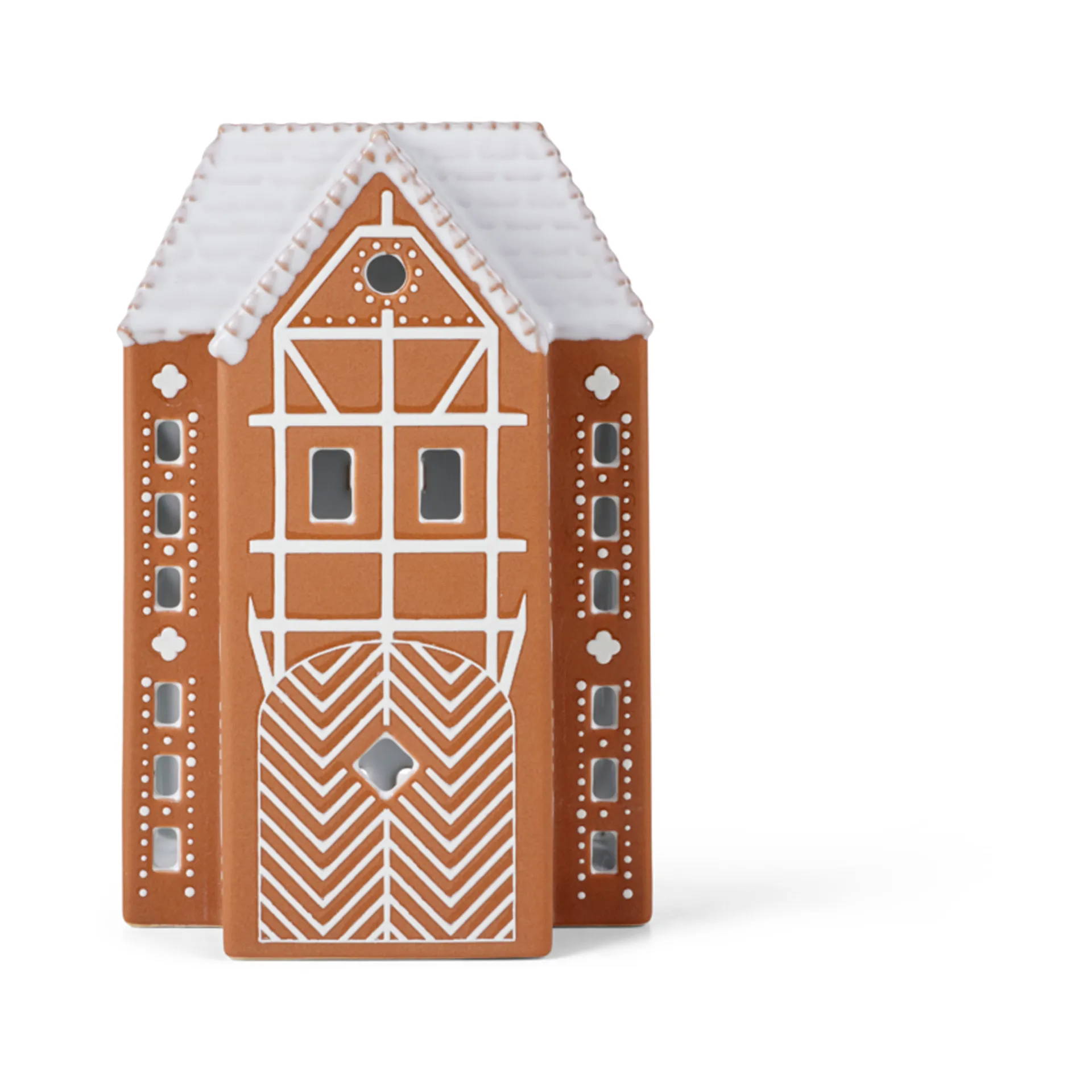 Portacandele Gingerbread grande, 17 cm, Marrone Kähler
