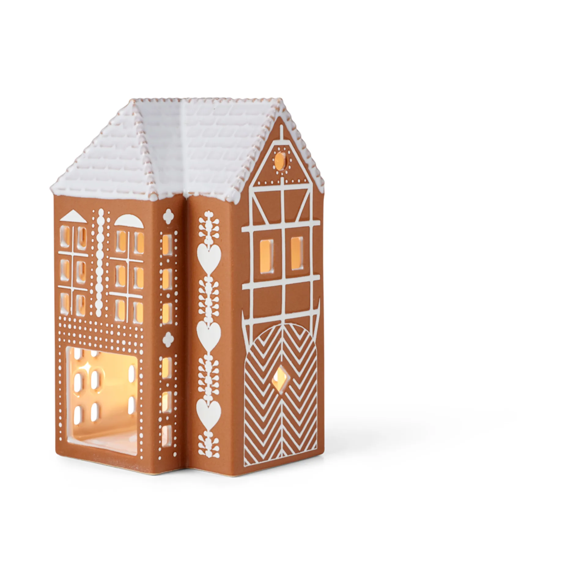 Portacandele Gingerbread grande, 17 cm, Marrone Kähler