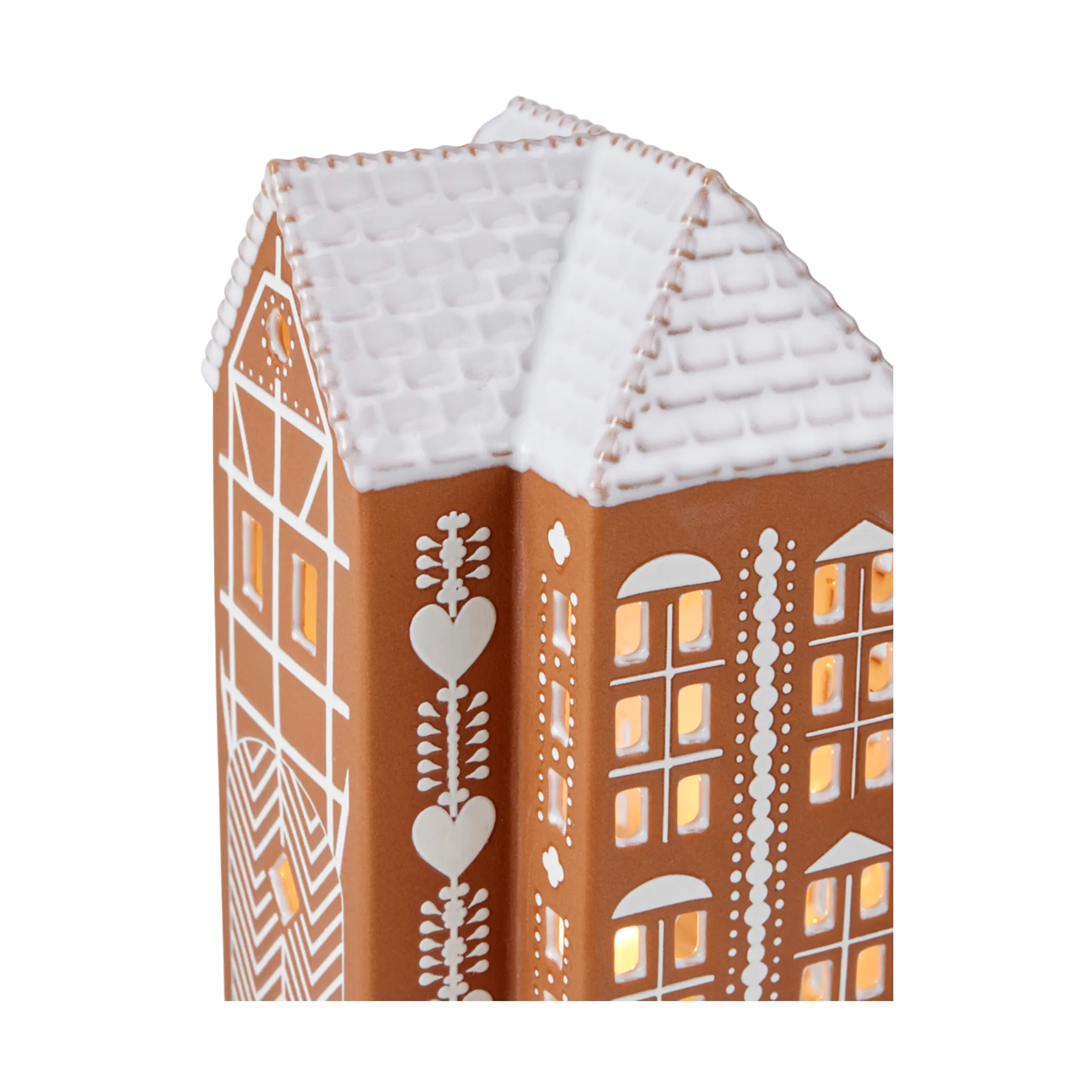 Portacandele Gingerbread grande, 17 cm, Marrone Kähler