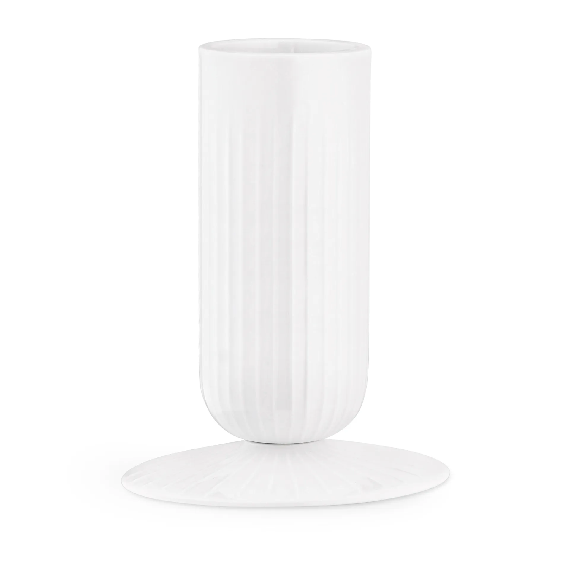Portacandele largo Hammershøi, 14,5 cm, Bianco Kähler