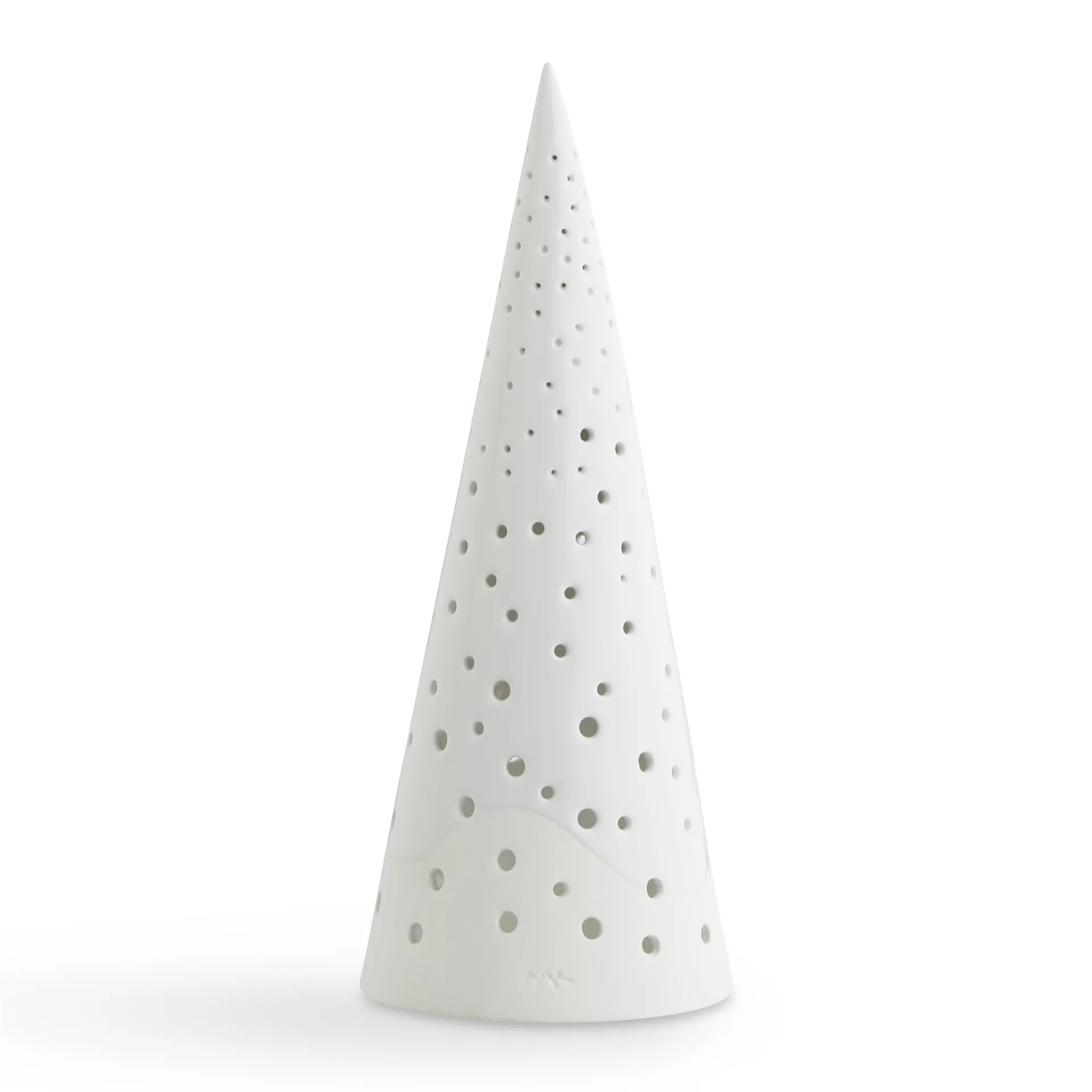 Portacandele Nobili, medio, Bianco neve Kähler