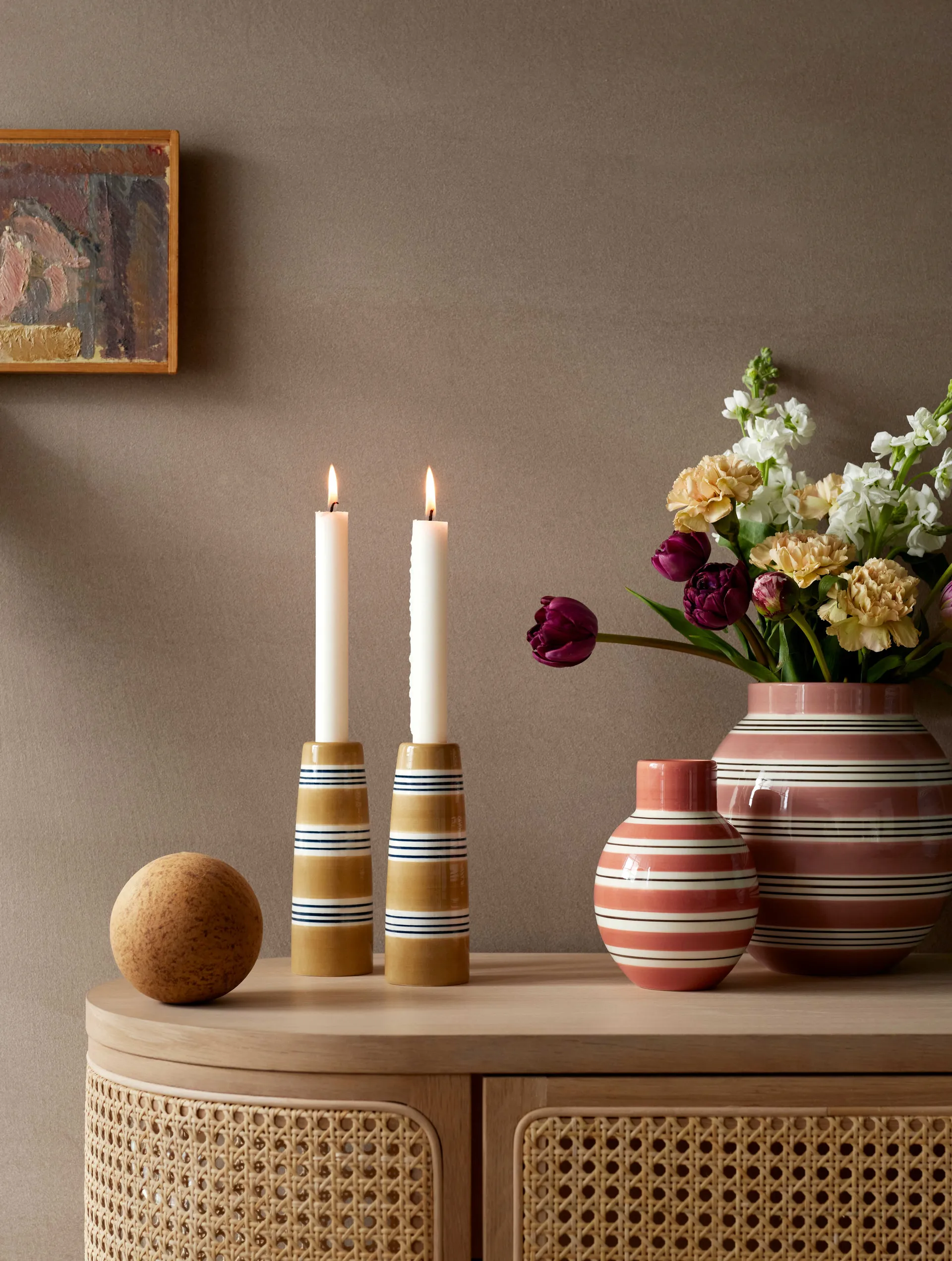 Portacandele Omaggio Nuovo 16 cm, Ocra Kähler