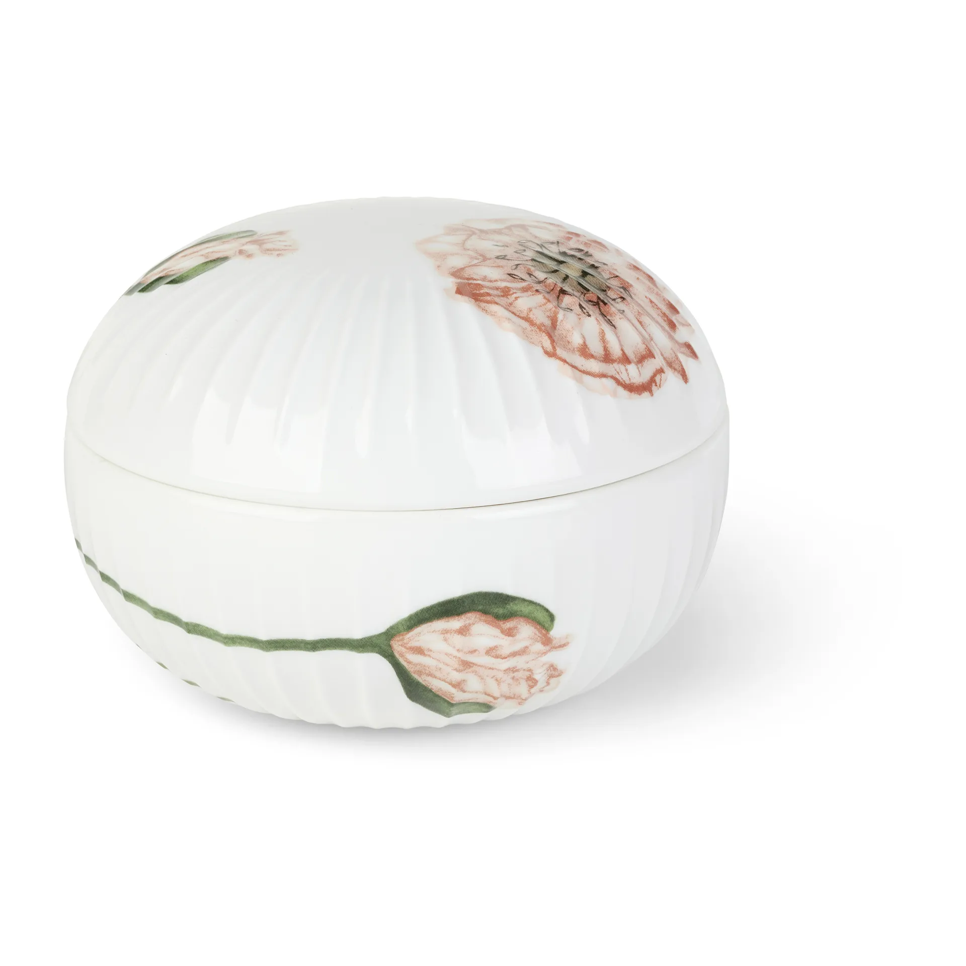 Scatola Hammershøi Poppy Ø 12 cm, Bianco - con decoro Kähler