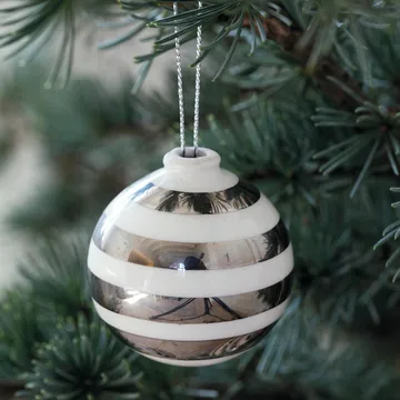 Sfere di Natale "Omaggio", confezione da 3 - argento - Kähler
