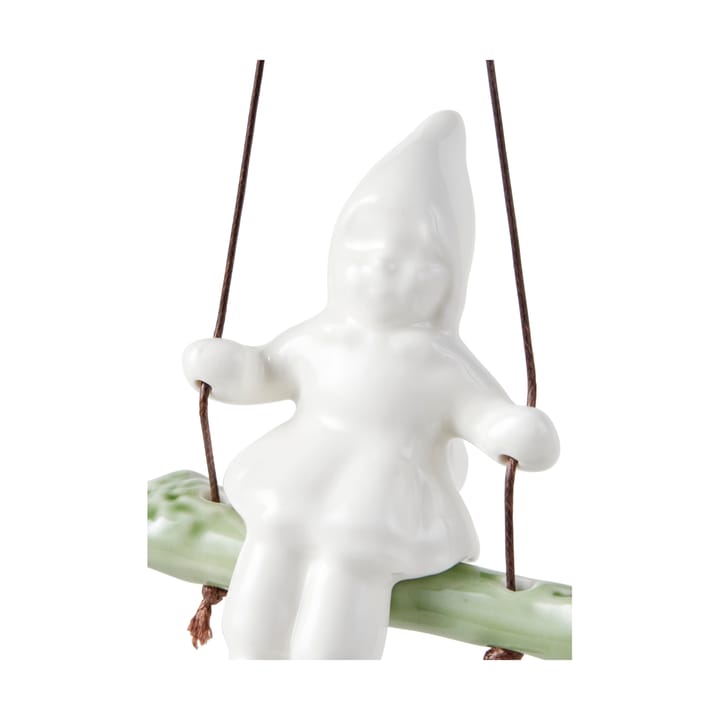 Statuina bimba sull'altalena Christmas Tales, 8 cm, Bianco, rosa Kähler