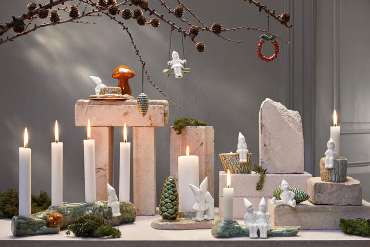 Statuina bimba sull'altalena Christmas Tales, 8 cm, Bianco, rosa Kähler