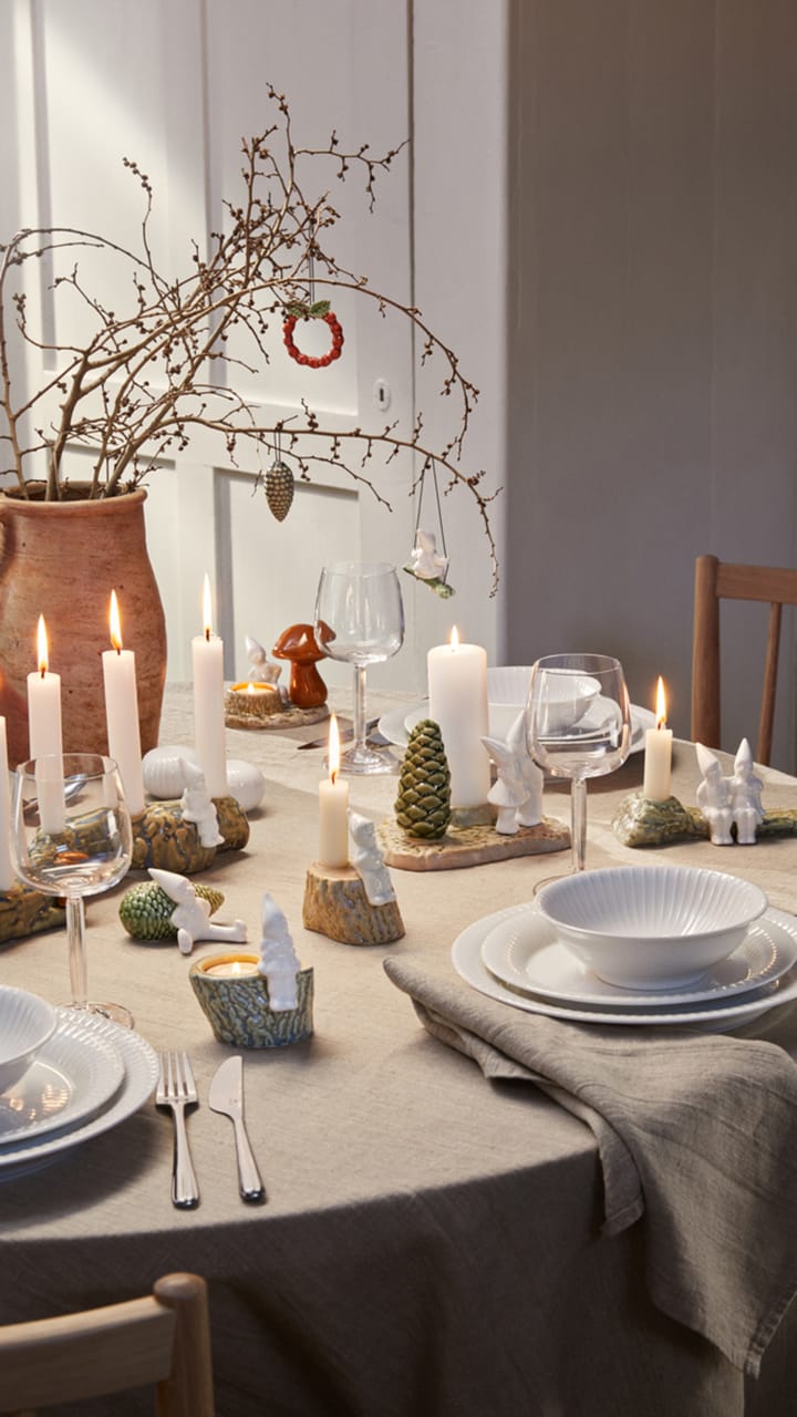 Statuina bimba sull'altalena Christmas Tales, 8 cm, Bianco, rosa Kähler