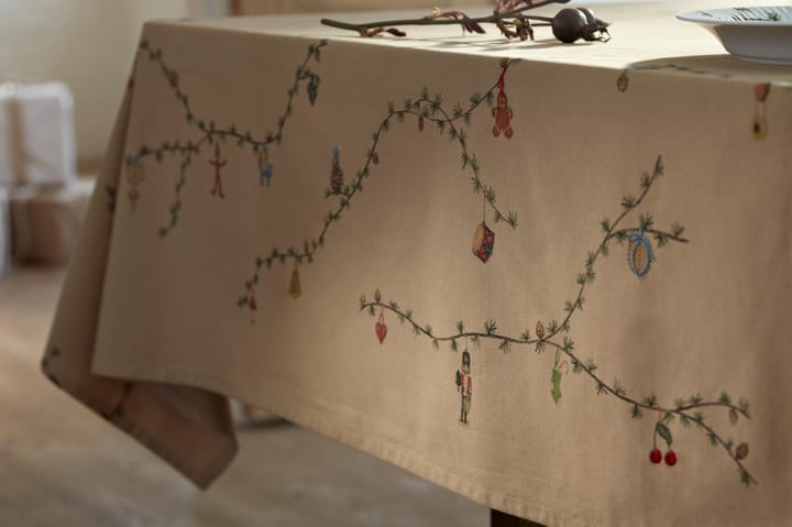 Tovaglia beige Hammershøi Christmas , 150x270 cm Kähler