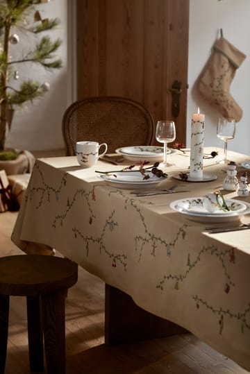 Tovaglia beige Hammershøi Christmas  - 150x270 cm - Kähler