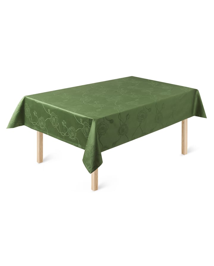 Tovaglia damascata Hammershøi Poppy, verde - 150x200 cm - Kähler