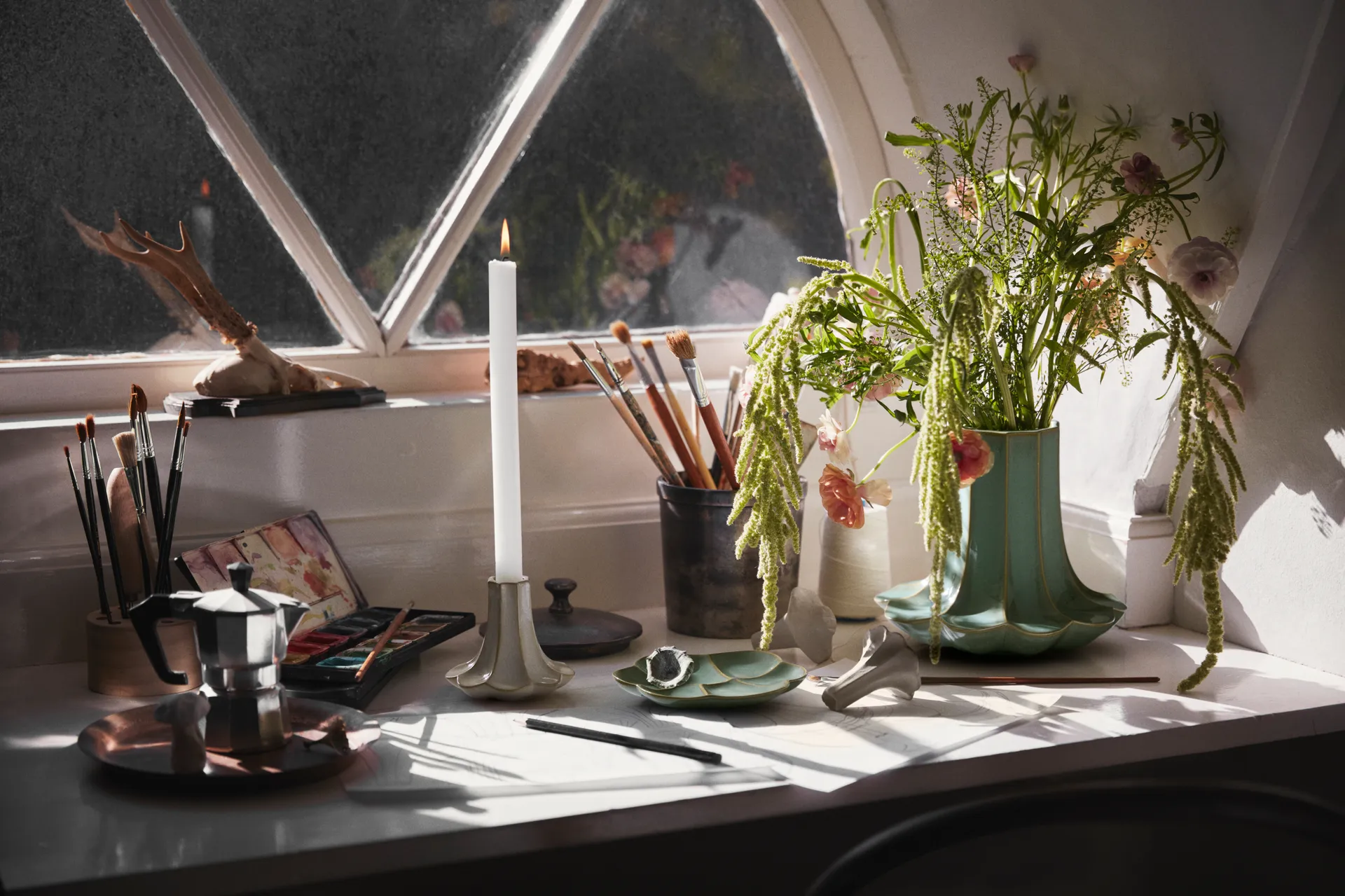 Vaso Cantarell, Verde, 20,5 cm Kähler