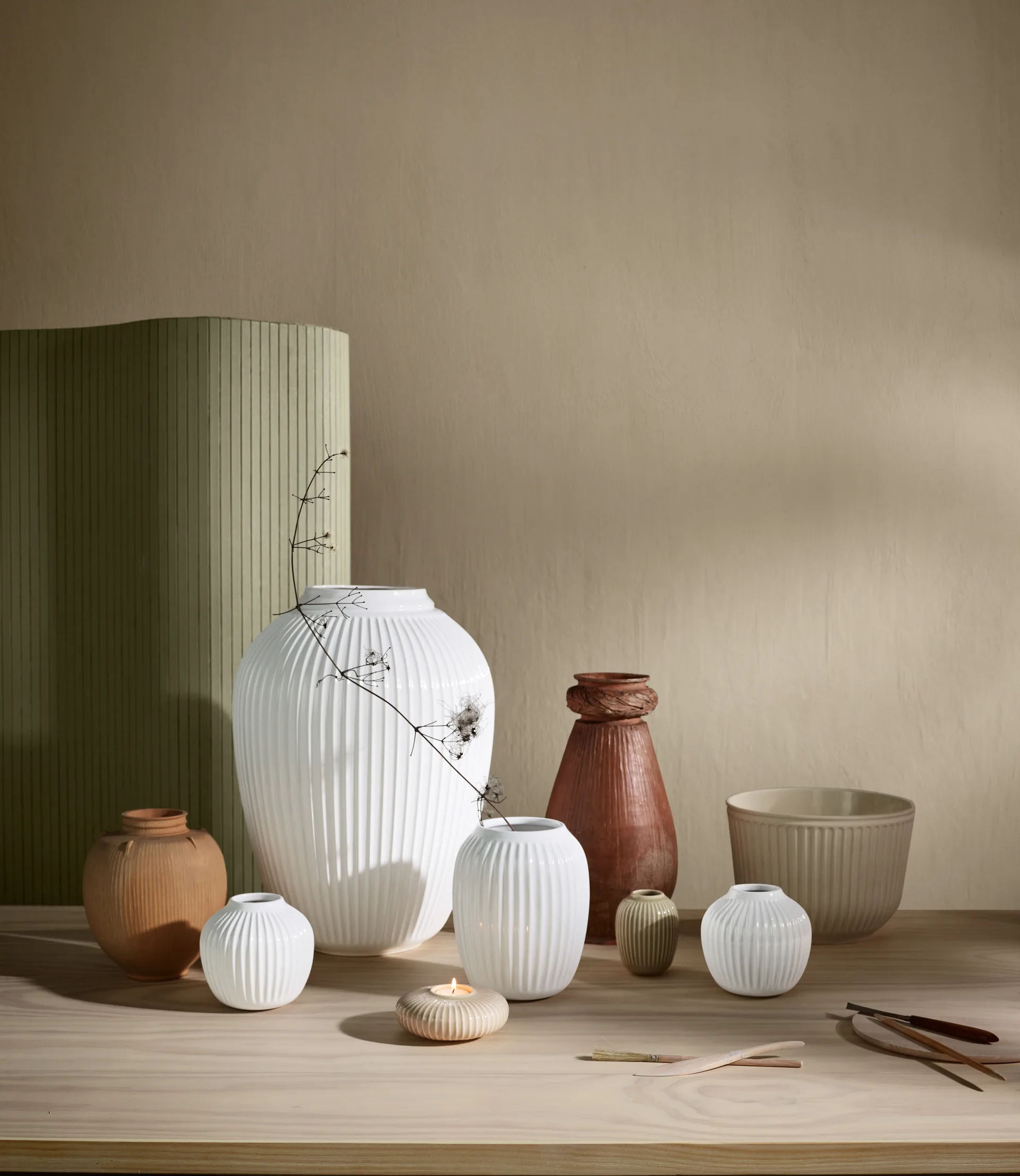 Vaso Hammershøi, Bianco, grande 25,5 cm Kähler