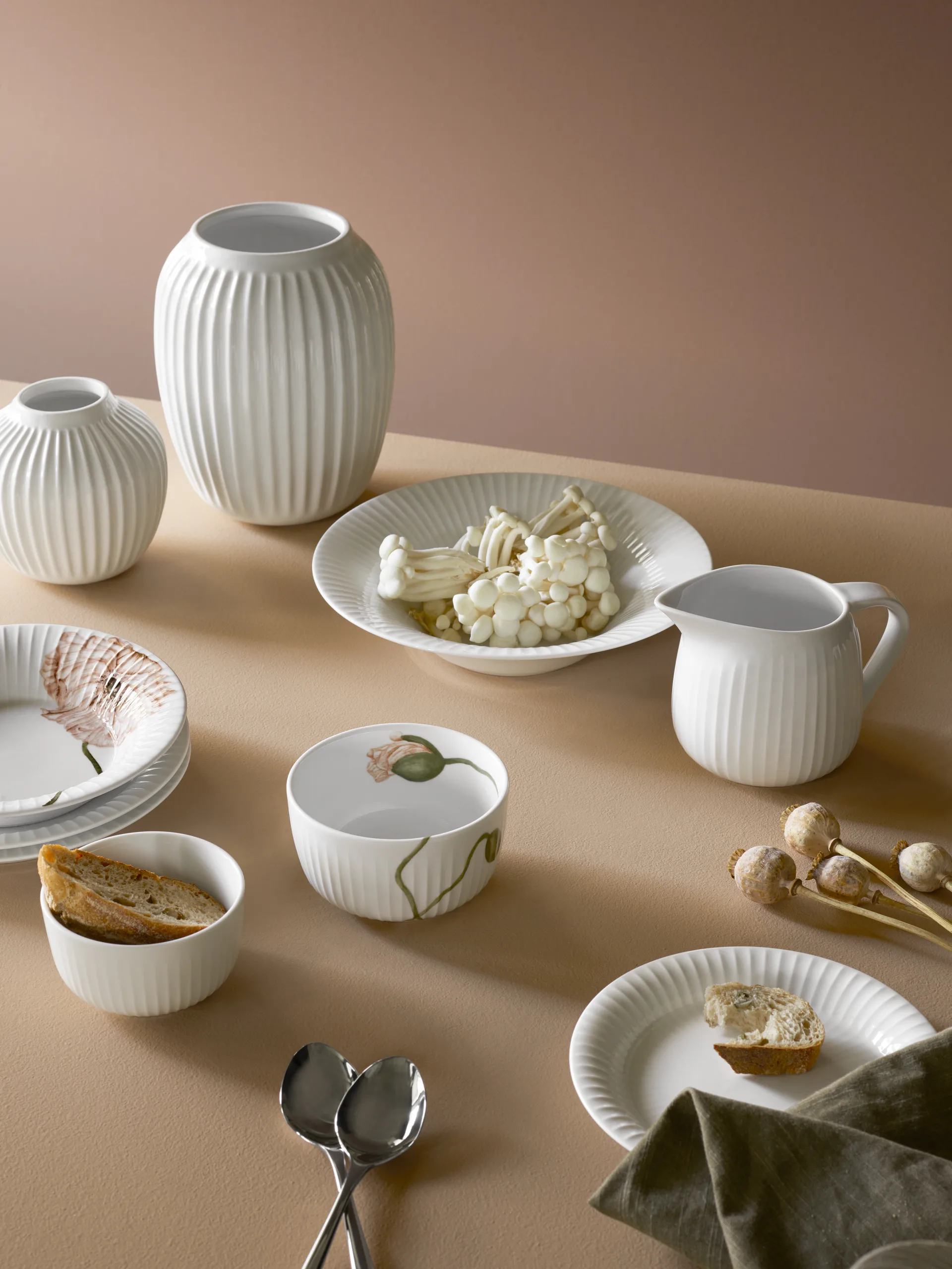 Vaso Hammershøi, Bianco, medio 21 cm Kähler