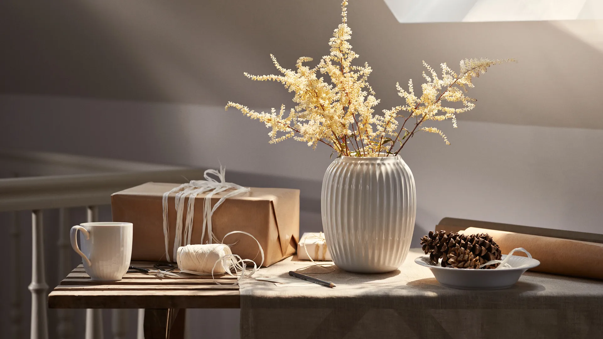 Vaso Hammershøi medio, bianco Kähler