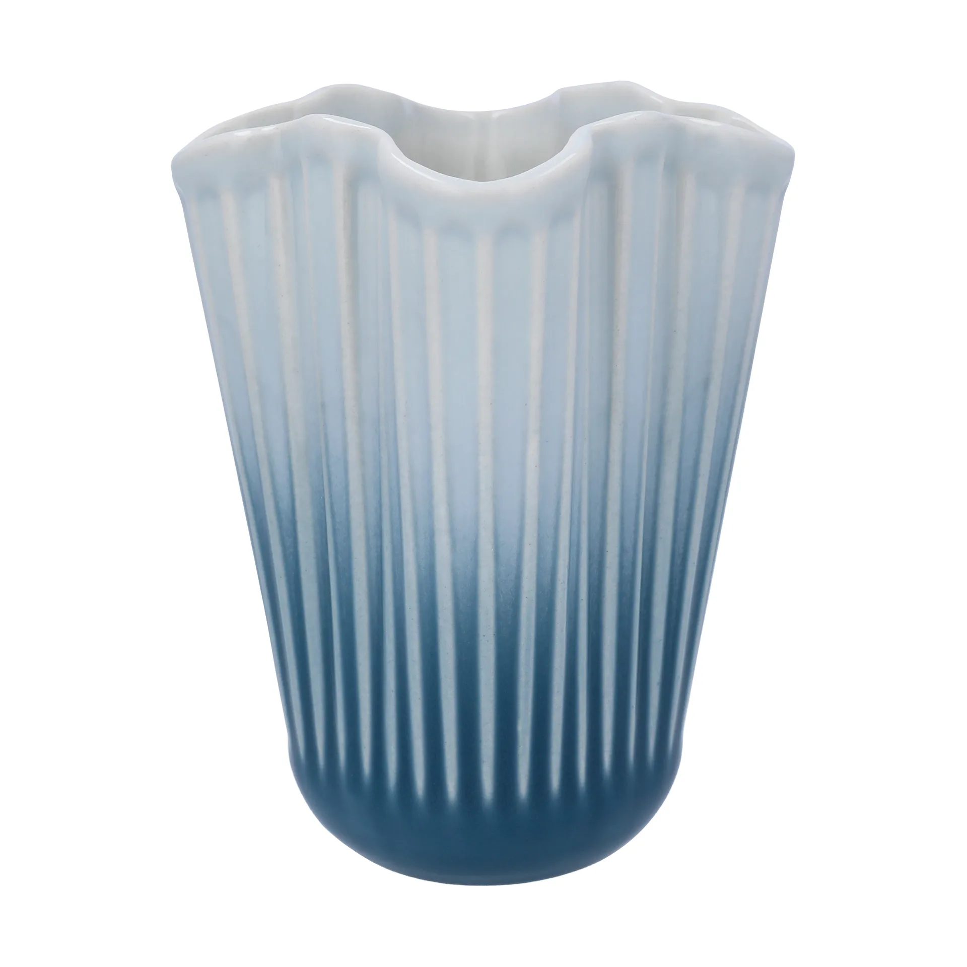 Vaso Hammershøi unfold, Blu, 16,5 cm Kähler
