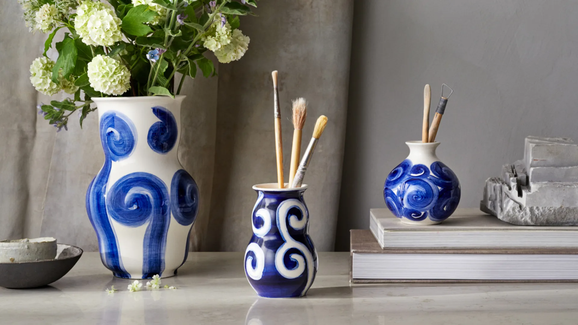Vaso Tulle, 13 cm, Blu Kähler