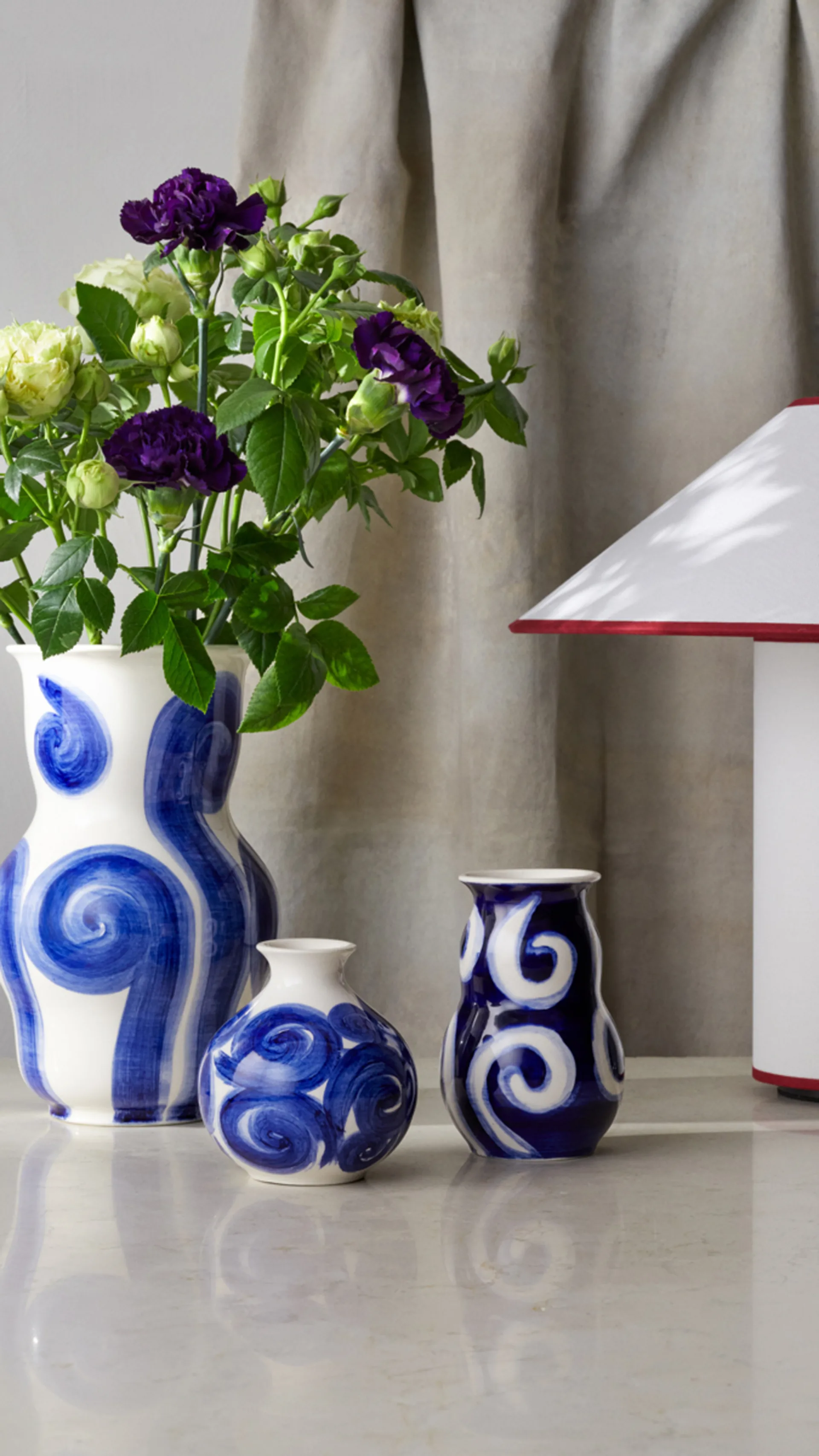 Vaso Tulle, 22,5 cm, Blu Kähler