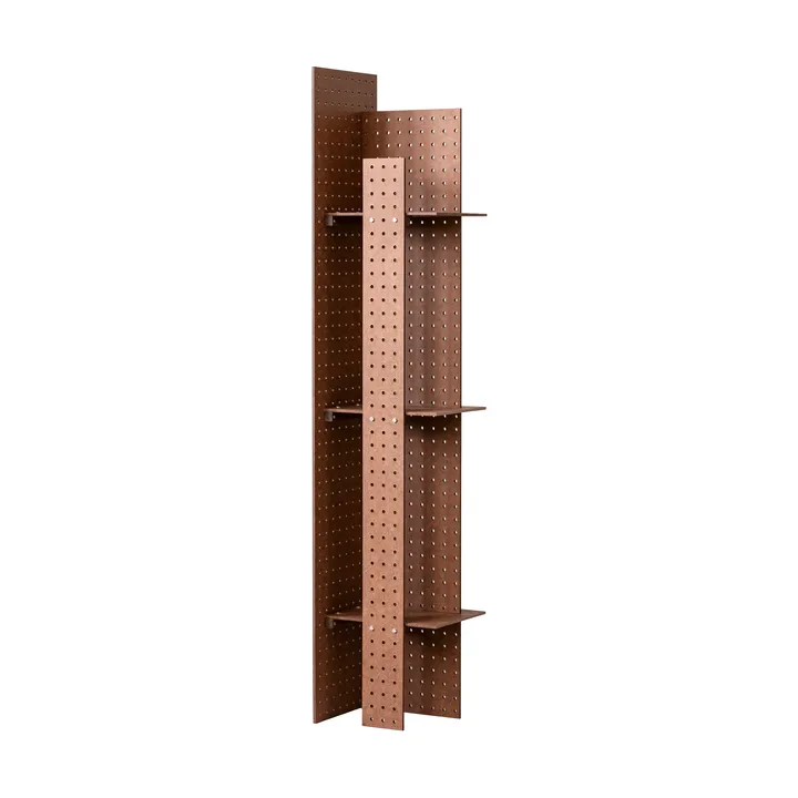 Mensola da parete FF02 The Perforated Furniture - Masonite-noce, 28x24x128 cm - Källemo
