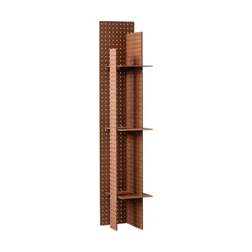 Mensola da parete FF02 The Perforated Furniture - Masonite-noce, 28x24x128 cm - Källemo