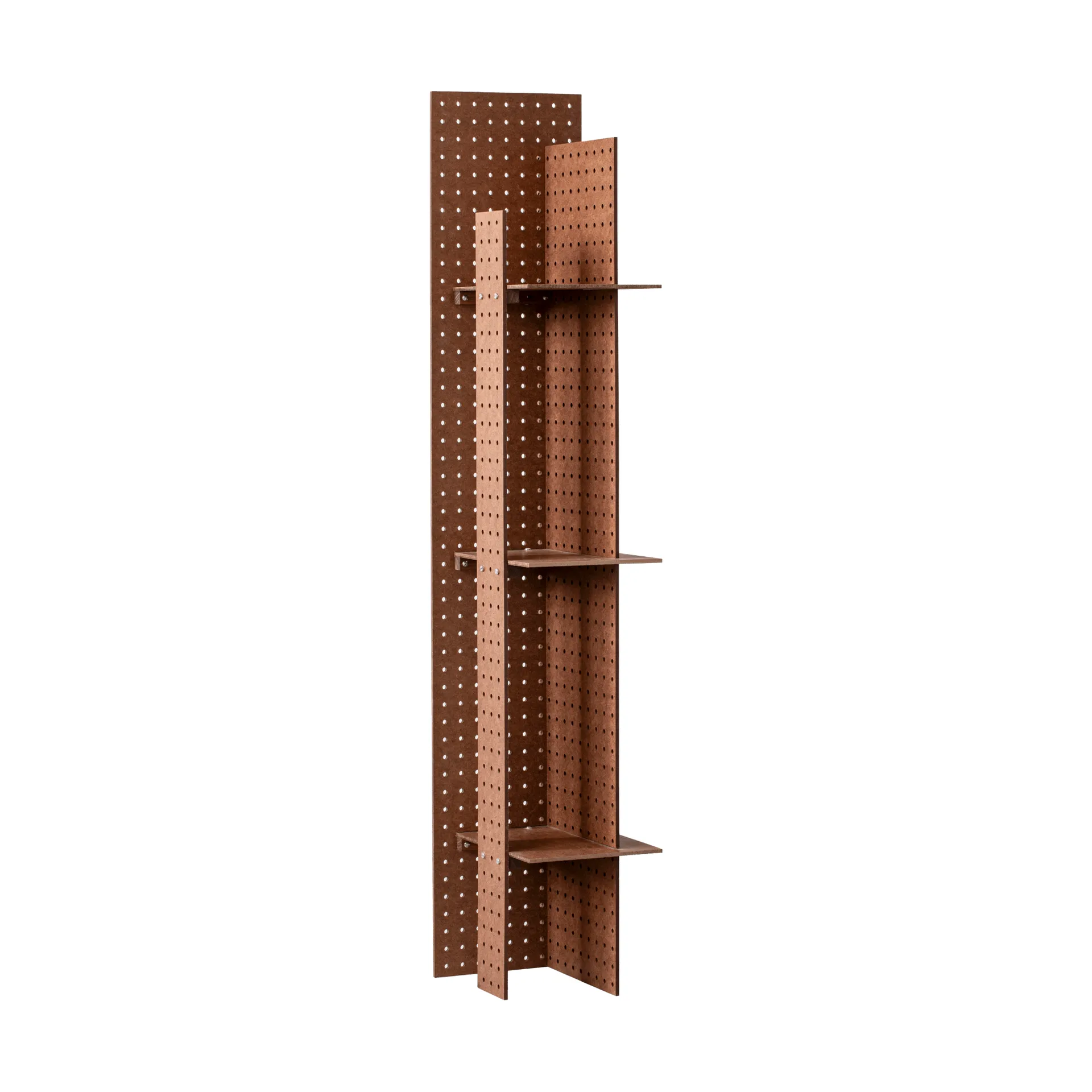 Mensola da parete FF02 The Perforated Furniture, Masonite-noce, 28x24x128 cm Källemo Mensola da parete FF02 The Perforated Furniture, Masonite-noce, 28x24x128 cm Källemo