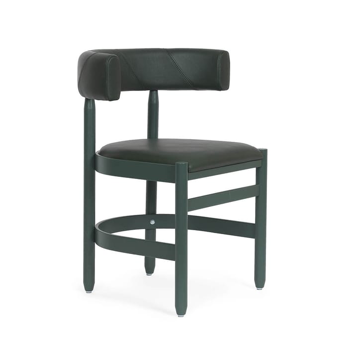 Poltrona Botero - Pelle Tärnsjö 8420 verde-Base in frassino verde - Källemo