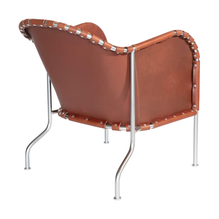 Poltrona Bruno, Pelle marrone vintage-opaca chrome Källemo