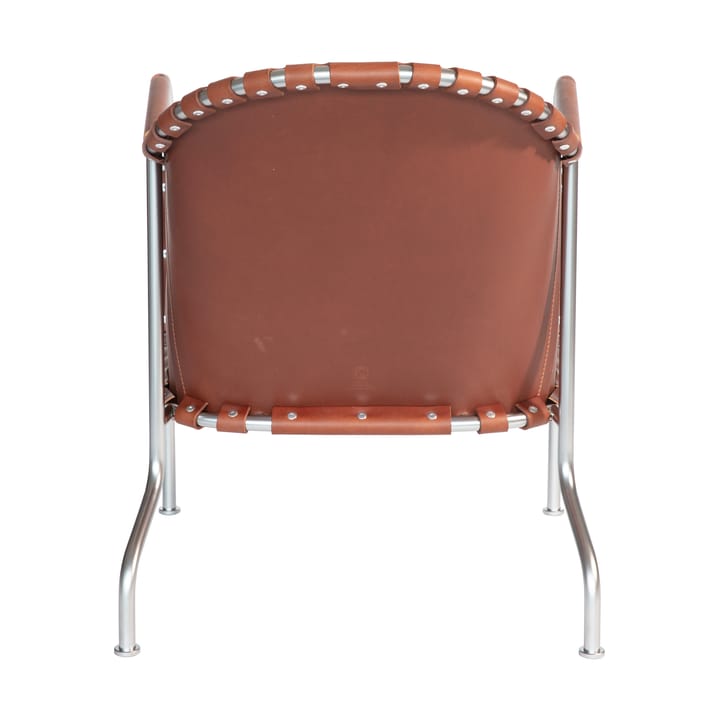 Poltrona Bruno, Pelle marrone vintage-opaca chrome Källemo