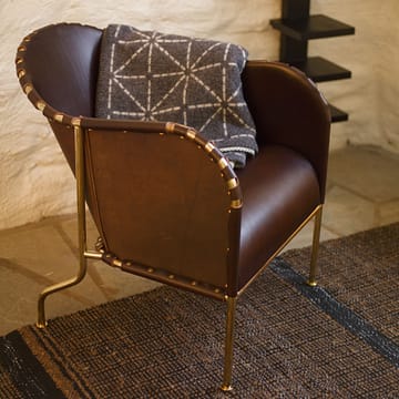 Poltrona Bruno - Pelle pieno fiore naturale - struttura in ottone - Källemo