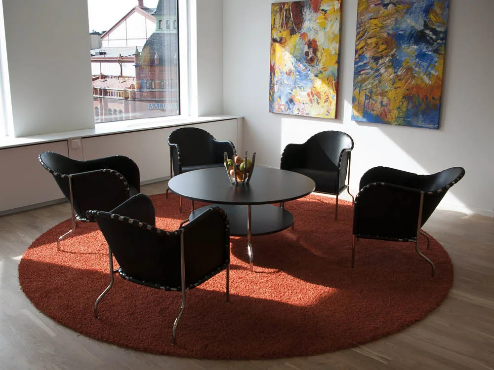 Poltrona Bruno, Pelle pieno fiore nero-cromo Källemo