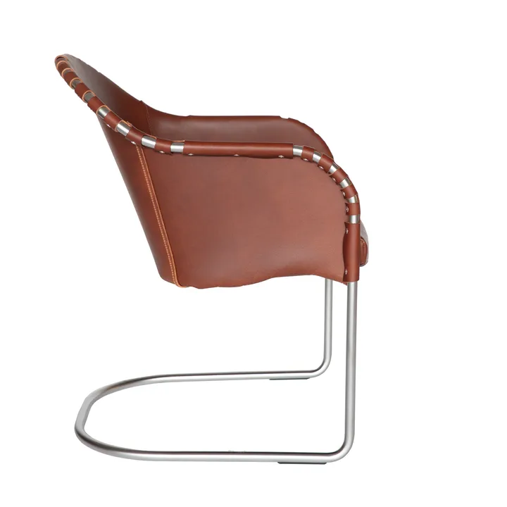 Poltrona Ingo V.I.P  - Pelle marrone vintage-opaca chrome - Källemo