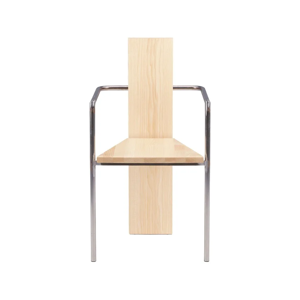 Sedia con braccioli Concrete, Stativo in acero non trattato con struttura in acciaio Källemo