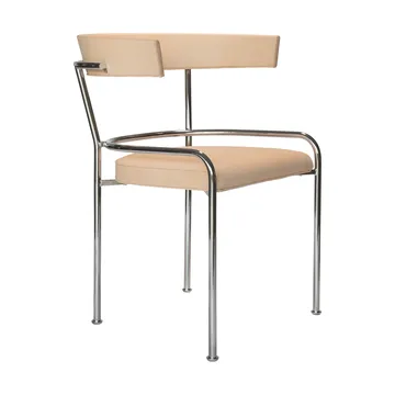 Sedia con braccioli GA-1  - Elmo Vegeta pelle-cromo - Källemo