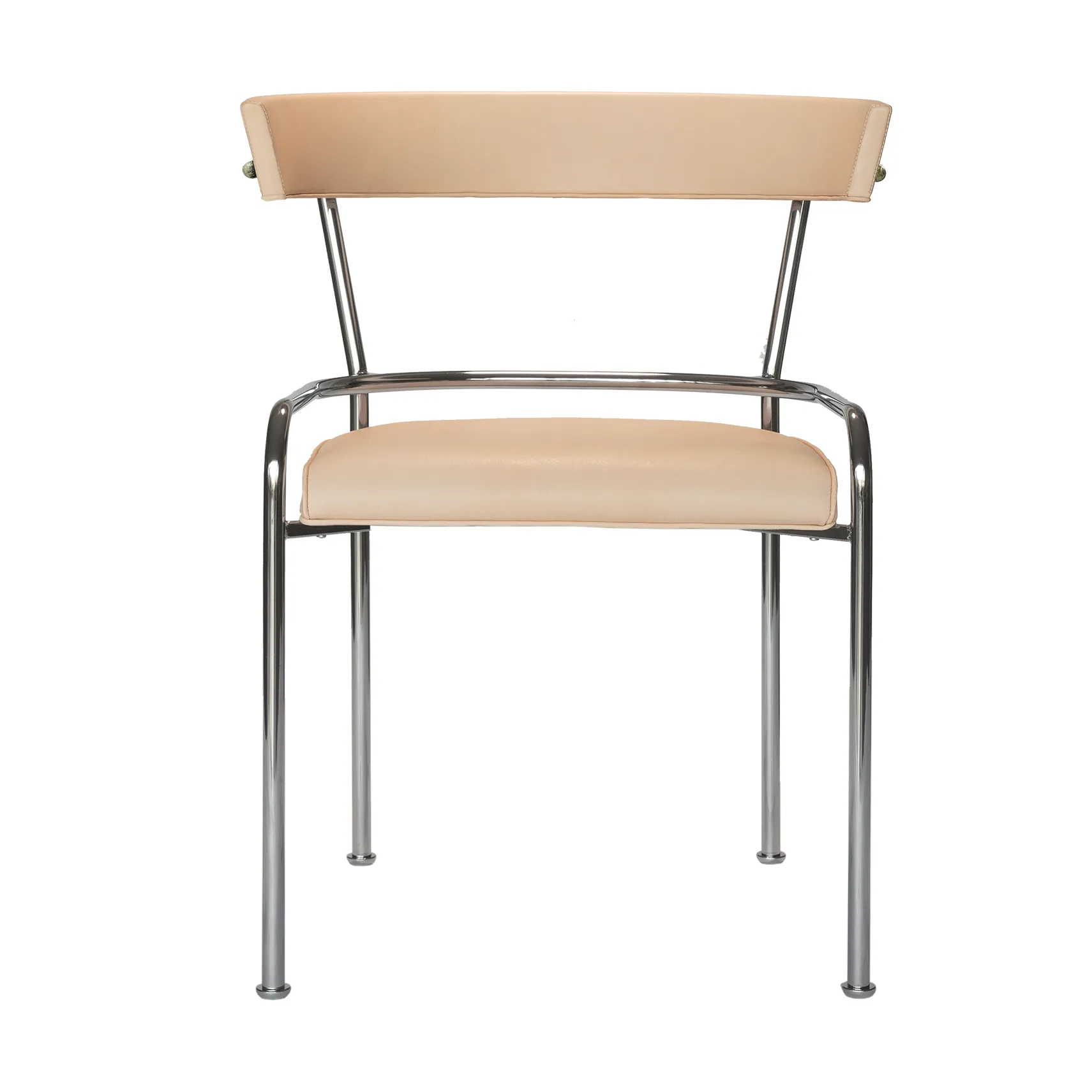 Sedia con braccioli GA-1 , Elmo Vegeta pelle-cromo Källemo