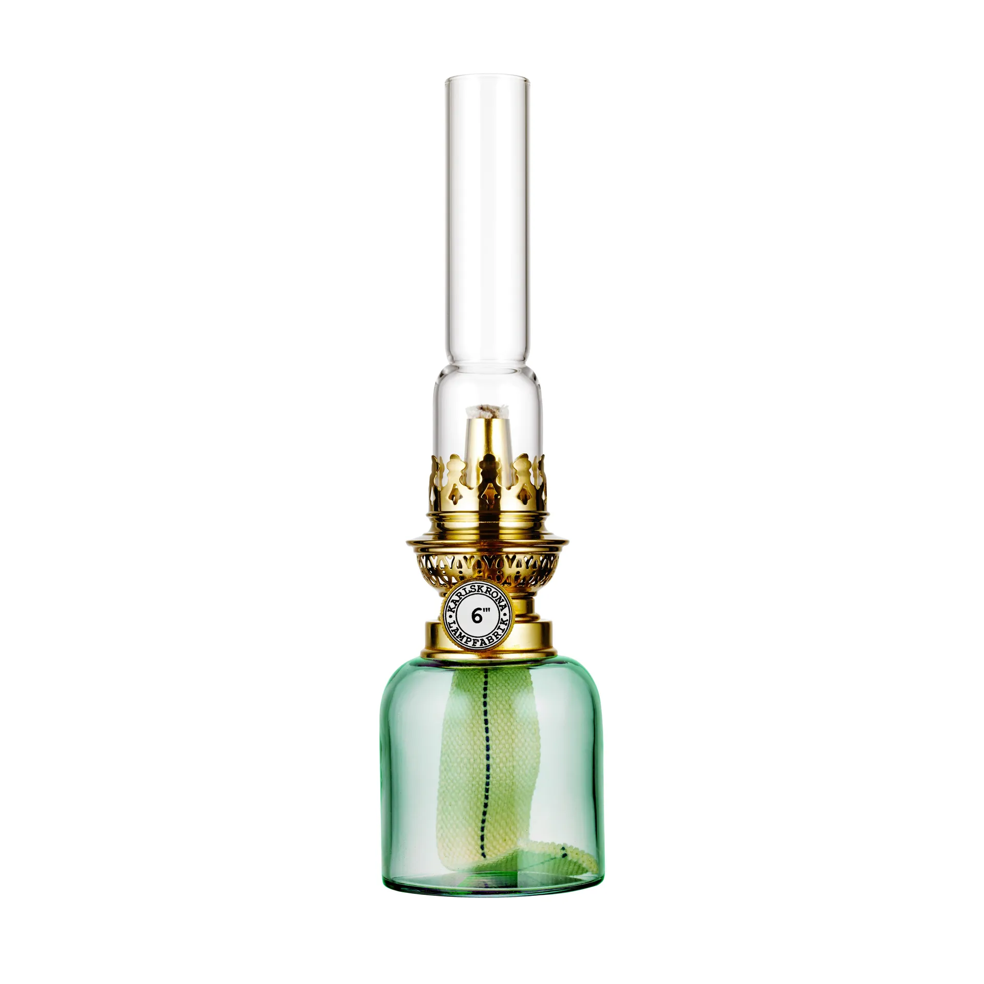 Lampada a paraffina Koholmen, jade green Karlskrona Lampfabrik