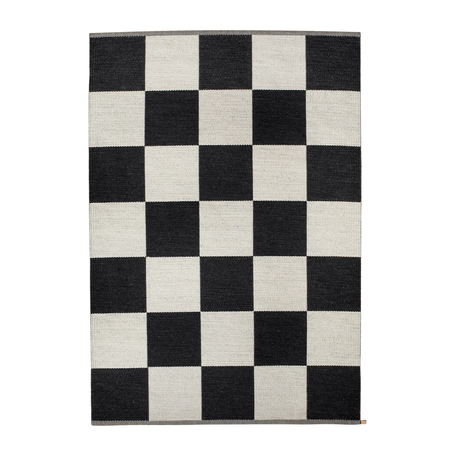 Tappeto Checkerboard Icon 200x300 cm, Midnight Black 554 Kasthall