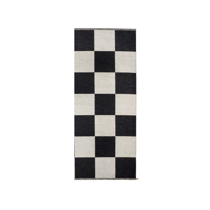 Tappeto Checkerboard Icon 85x200 cm - Midnight Black 554 - Kasthall