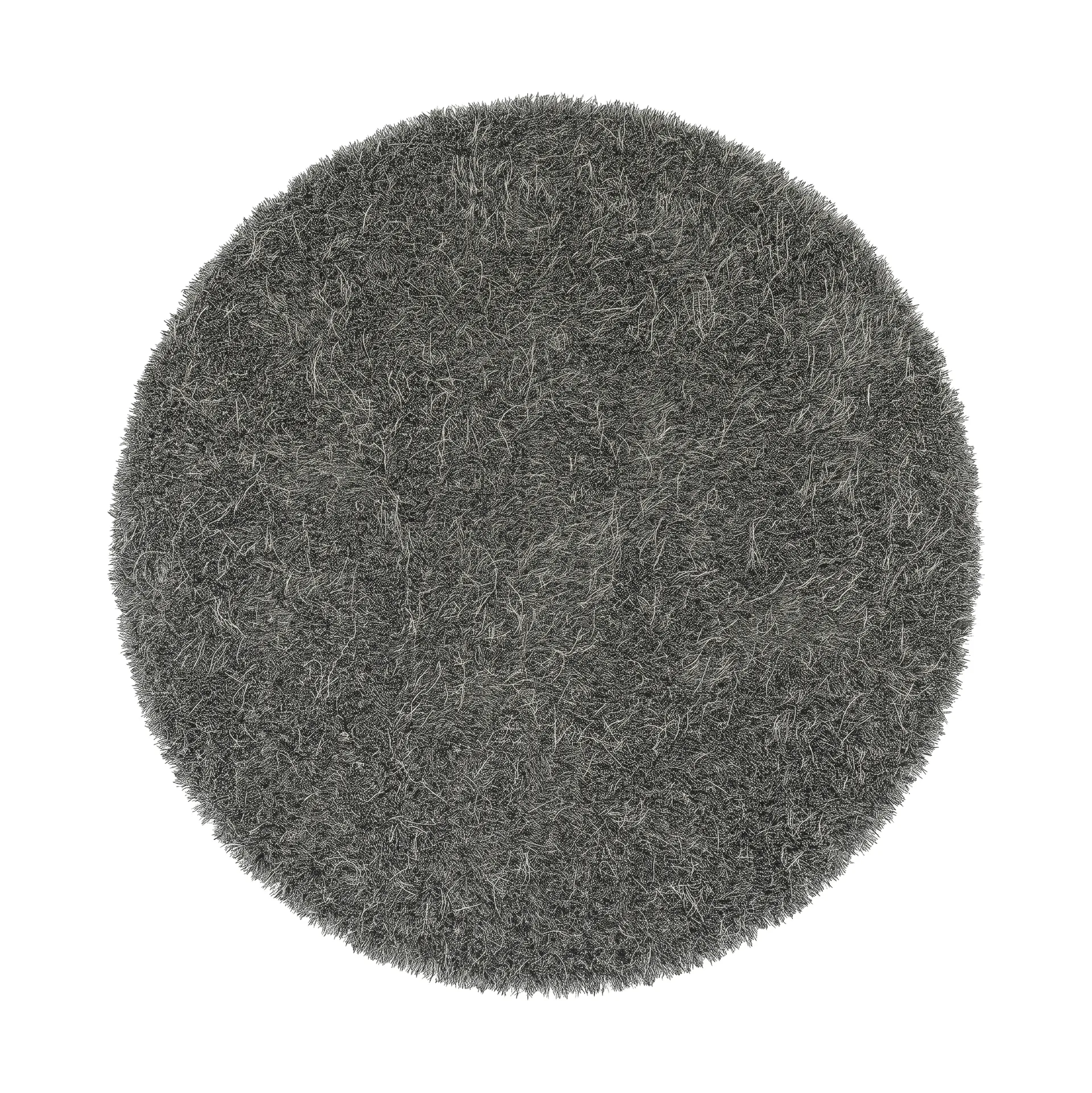 Tappeto rotondo Moss Ø 240 cm, Grigio nickel 502 Kasthall