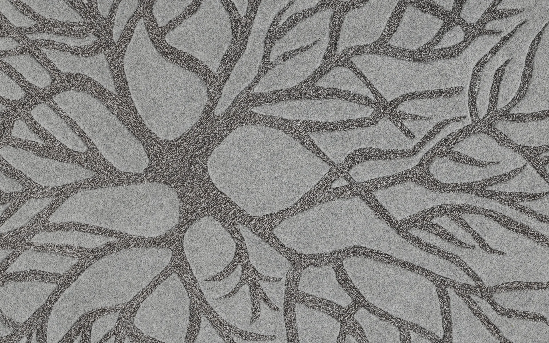 Tappeto Bird Nest intessuto a mano Ø220 cm, MD grey Kateha