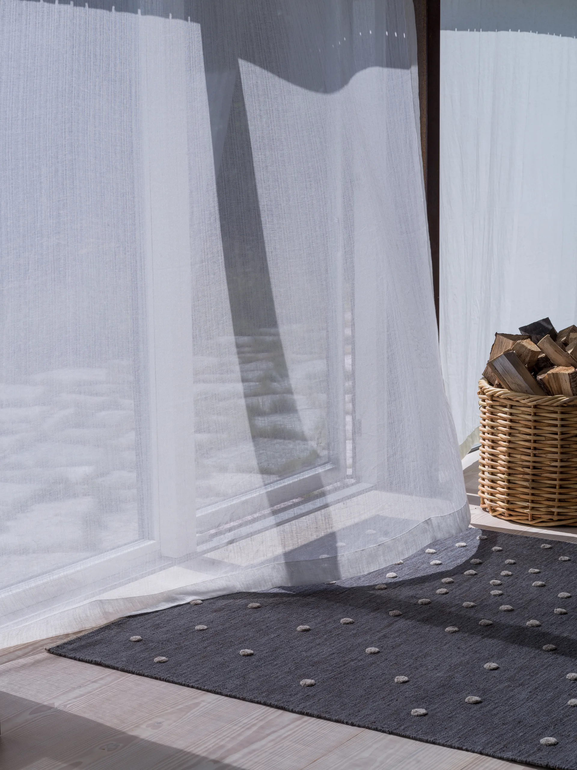 Tappeto Bula, Nearly Black, 170x240 cm Kateha