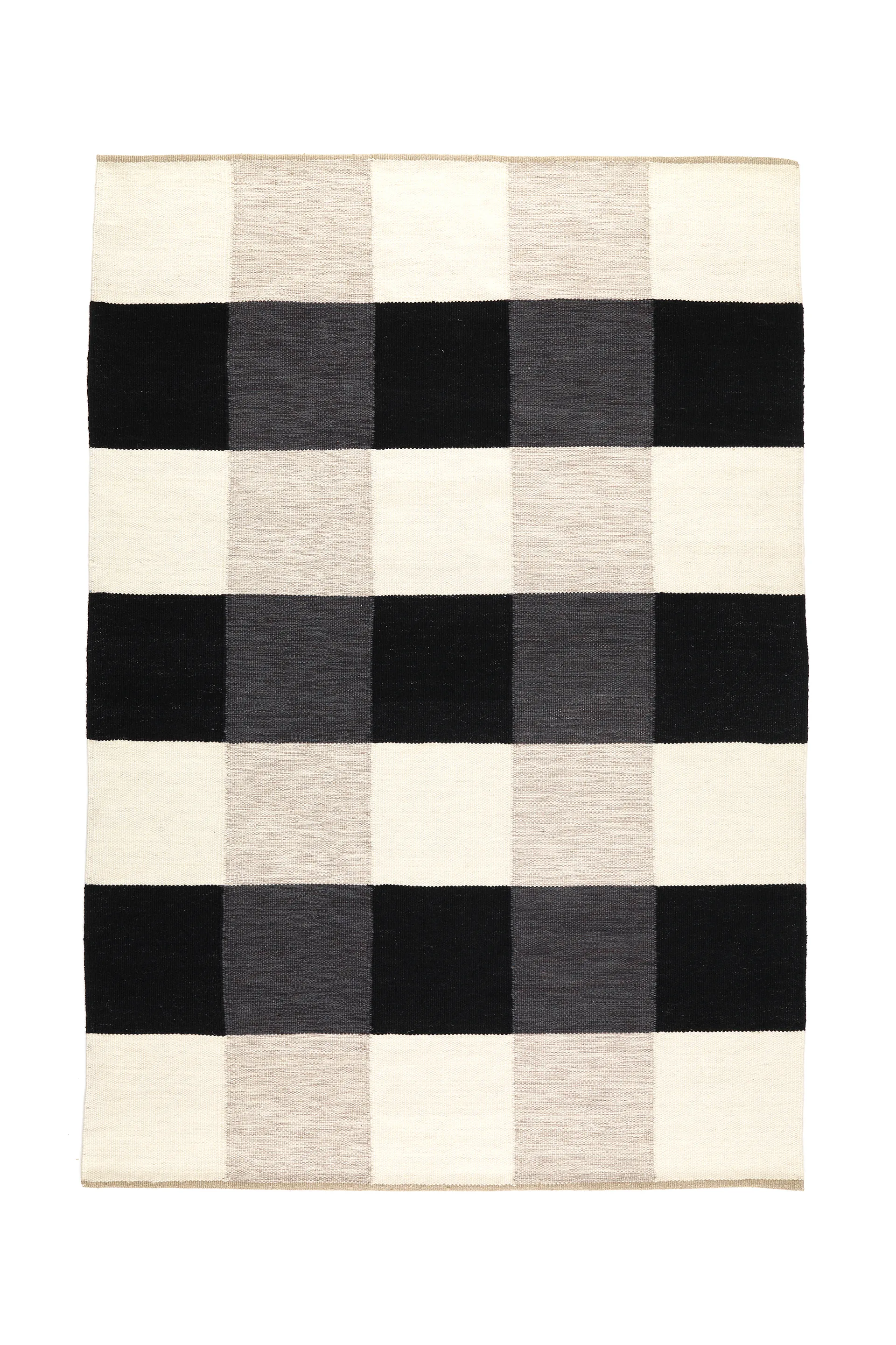 Tappeto cucito a mano Night and Day 170x240 cm, Bianco & nero Kateha