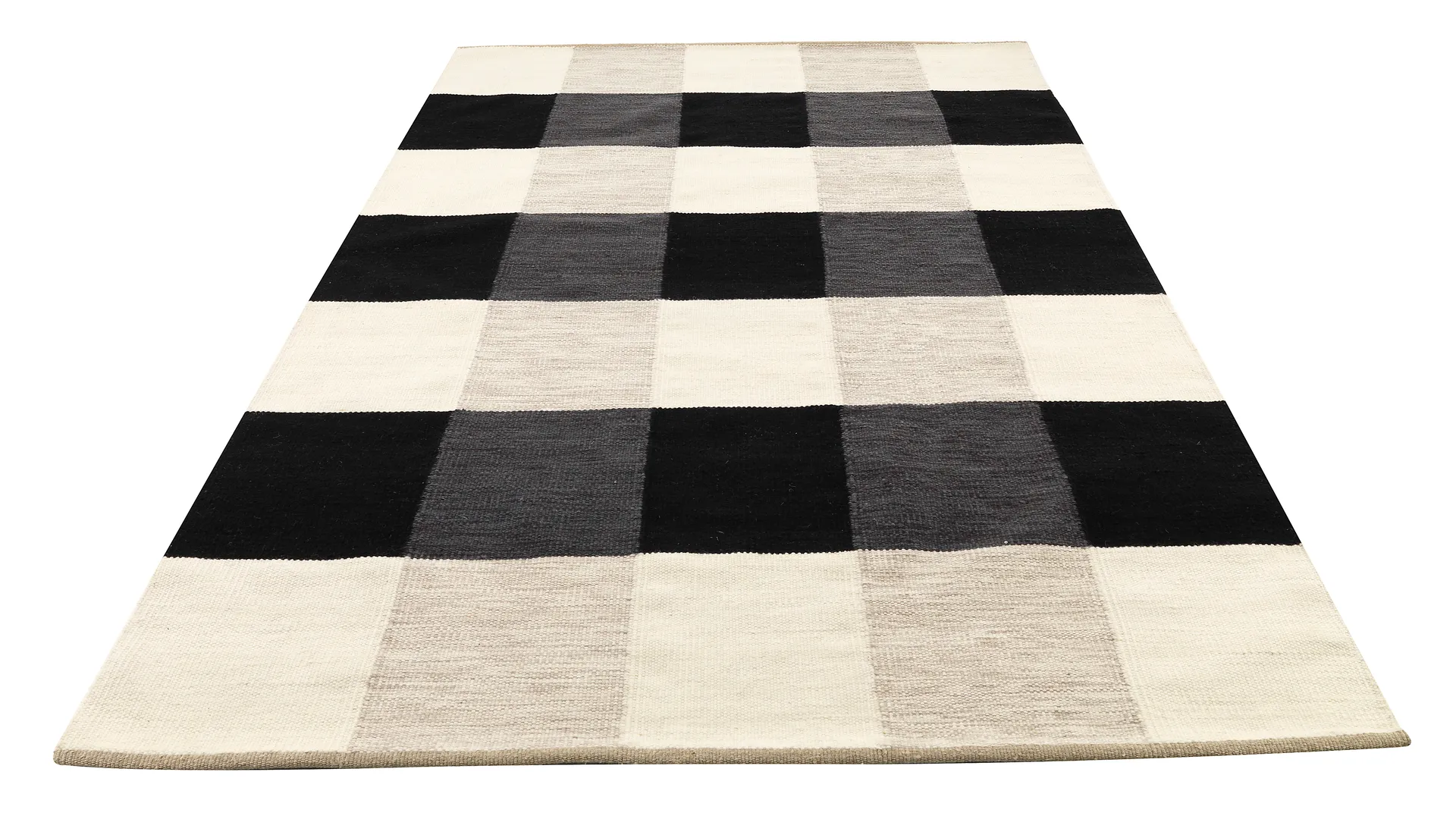 Tappeto cucito a mano Night and Day 170x240 cm, Bianco & nero Kateha