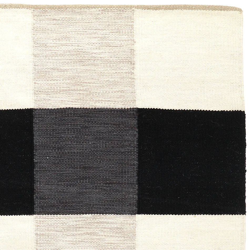 Tappeto cucito a mano Night and Day 170x240 cm, Bianco & nero Kateha